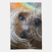 Lady Yorkshire Terrier Theedoek (Verticaal)