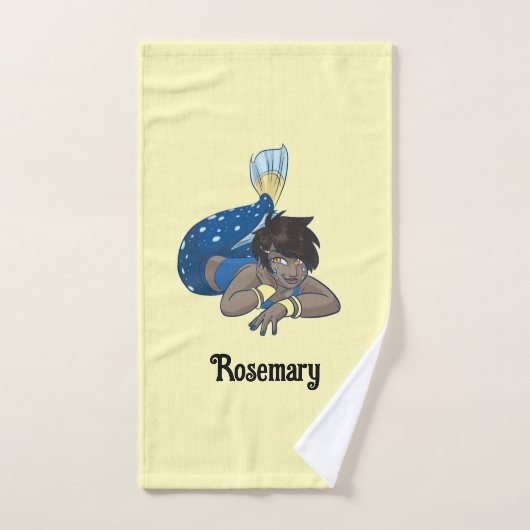 Lady zeemeermin aangepaste naam handdoek (Handdoek)