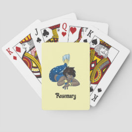 Lady zeemeermin aangepaste naam pokerkaarten