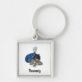 Lady zeemeermin aangepaste naam sleutelhanger