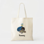 Lady zeemeermin aangepaste naam tote bag (Voorkant)