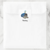 Lady zeemeermin aangepaste naam vierkante sticker (Tas)