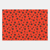 Ladybird Beetles Unique Red Black Animal Insect Inpakpapier Vel (Voorkant)