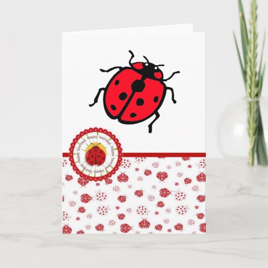Ladybird - Birthday Kaart (Voorkant)