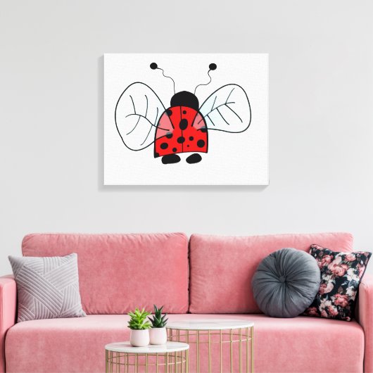Ladybird Canvas Afdruk (Insitu (Woonkamer))