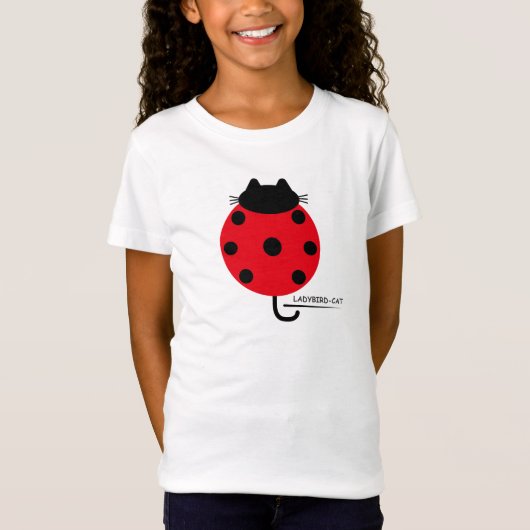 Ladybird Cat T-shirt / てんとう虫ネコ Tシャツ (Voorkant)