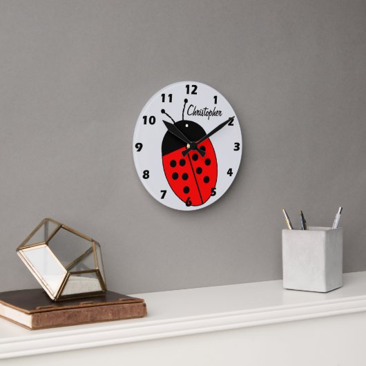 Ladybird Design Personalised Ronde Klok (Kantoor)