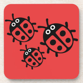 Ladybird en lieveheersbeestje bier onderzetter