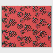 Ladybird en lieveheersbeestje cadeaupapier (Vlak)