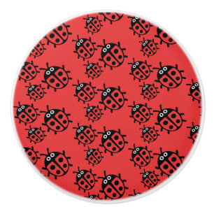 Ladybird en lieveheersbeestje keramische knop