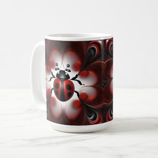 Ladybird Fractal Art Design, Koffiemok (Voorkant links)