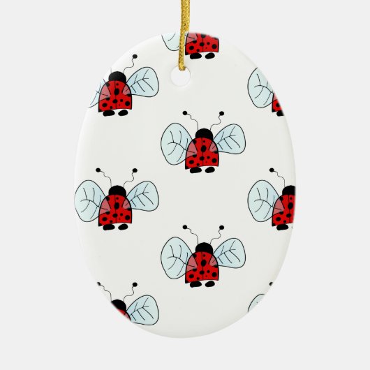 Ladybird Keramisch Ornament (Voorkant)