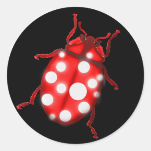 Ladybird Lady Bug Gardening Gifts Ronde Sticker