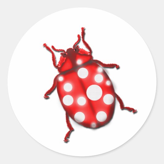 Ladybird Lady Bug Gardening Gifts Ronde Sticker (Voorkant)
