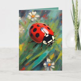 Ladybird Ladybug Greetings Card Kaart
