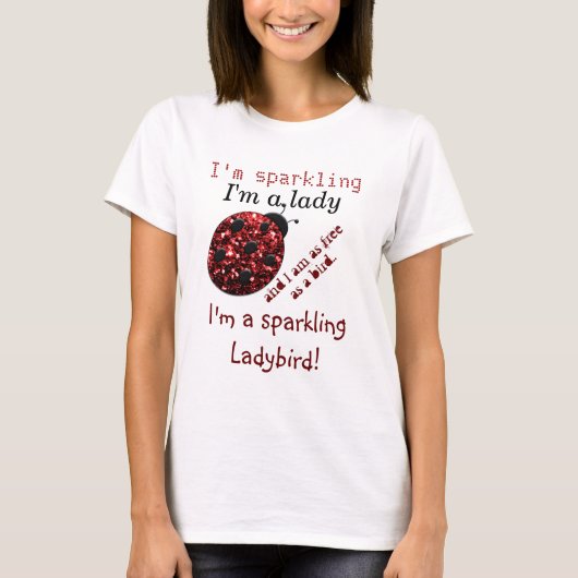 Ladybird Ladybug red sparkles T-shirt (Voorkant)