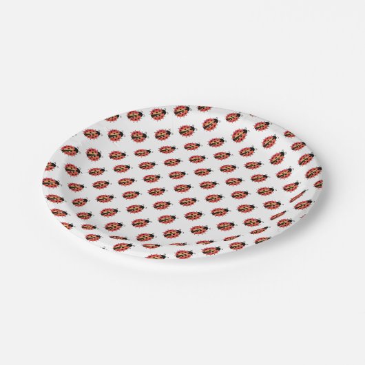 Ladybird, Ladybug, rode bug, insectenpapier borden Papieren Bordje (Gekanteld)