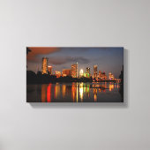 Ladybird Lake Austin Texas Night Skyline Canvas Afdruk (Voorkant)