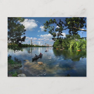 Ladybird Lake / Austin Texas Skyline 3 Briefkaart