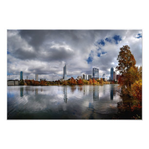 Ladybird Lake - Austin Texas Skyline 4 Foto Afdruk