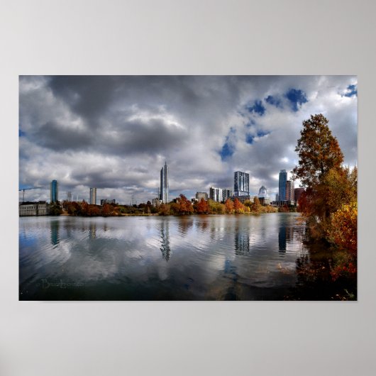 Ladybird Lake - Austin Texas Skyline 4 Poster (Voorkant)