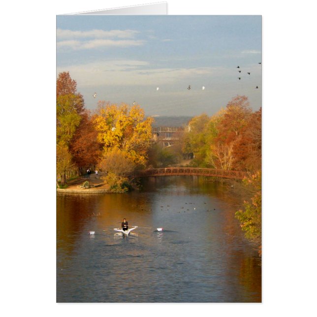 Ladybird Lake Herfst Rower - Downtown Austin Texas (Voorkant)