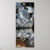 Ladybird Lake Kayak - Skyline - Austin Texas Poster (Voorkant)