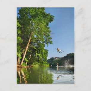 Ladybird Lake Rope Swing - Austin Texas Briefkaart