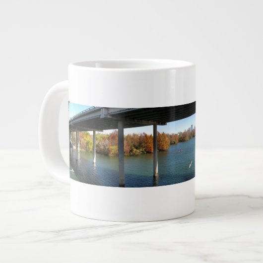 Ladybird Lake Rowers - Austin Texas Skyline Grote Koffiekop (Links)
