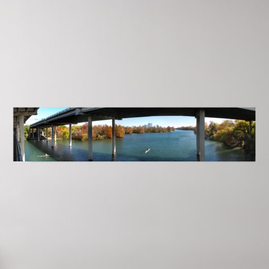 Ladybird Lake Rowers - Austin Texas Skyline Poster (Voorkant)
