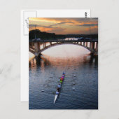 Ladybird Lake Rowing Scull Sunset - Austin Texas Briefkaart (Voorkant / Achterkant)