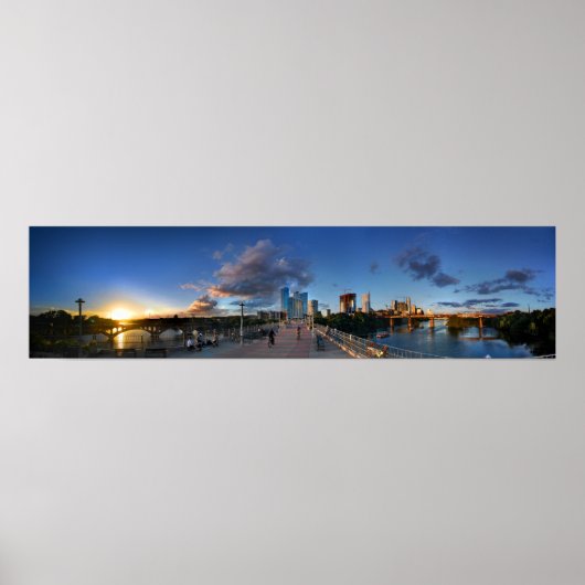 Ladybird Lake Sunset in Austin, Texas Poster (Voorkant)