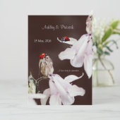 Ladybird Love Wedding Invitation Kaart (Staand voorkant)