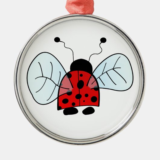 Ladybird Metalen Ornament (Voorkant)
