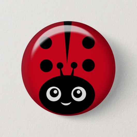 ladybird pinback ronde button 5,7 cm (Voorkant)