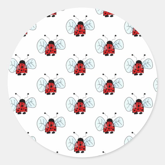Ladybird Ronde Sticker (Voorkant)