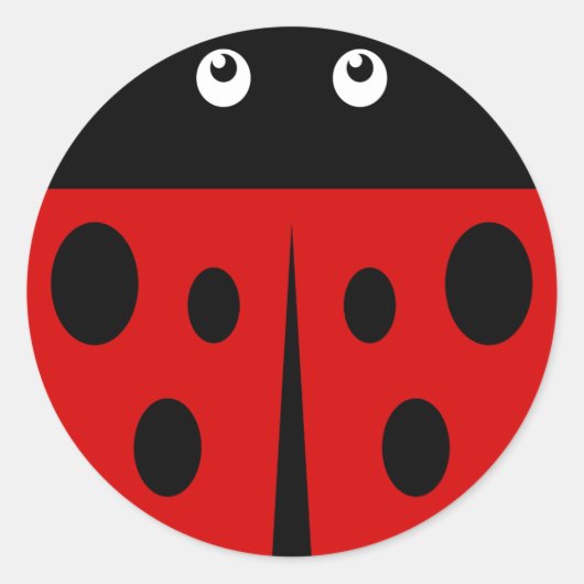 Ladybird Ronde Sticker (Voorkant)