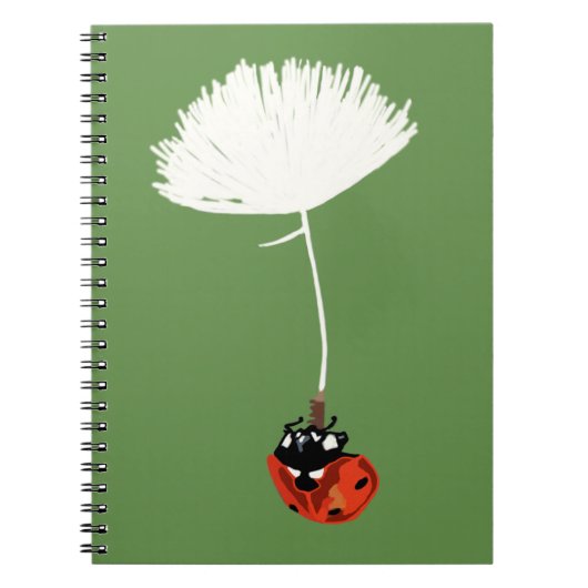 Ladybird, Schattige rood lieveheersbeestje Spiraal Notitieboek (Voorkant)