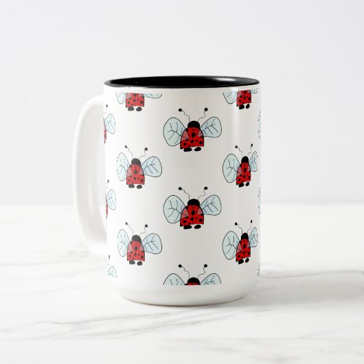 Ladybird Tweekleurige Koffiemok (Voorkant links)