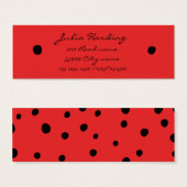 Ladybird zwarte stippen mini visitekaartjes (Voorkant /achterkant)