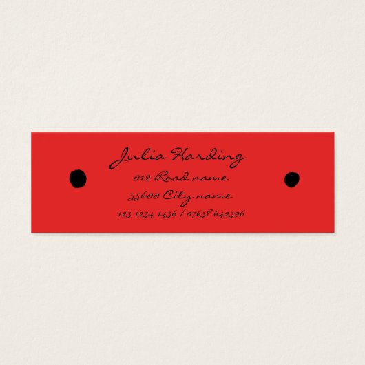 Ladybird zwarte stippen mini visitekaartjes (Voorkant)