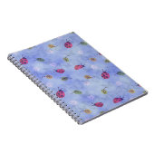 Ladybirds and Falling Leaves Blue Pattern Notitieboek (Rechterzijde)