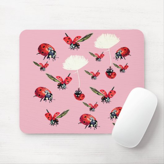 Ladybirds Custom Achtergrond Mousepad Muismat (Met muis)