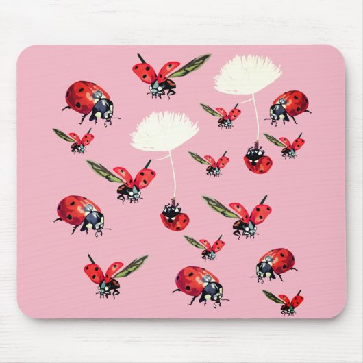 Ladybirds Custom Achtergrond Mousepad Muismat (Voorkant)