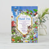 LADYBIRDS EN BUTTERFLIES BEDANKKAART (Staand voorkant)