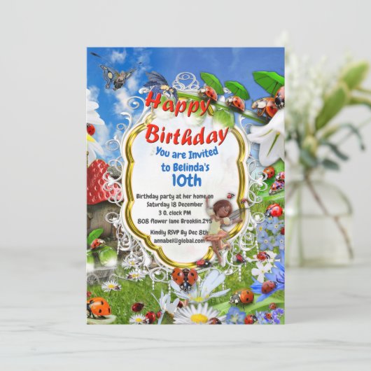 LADYBIRDS EN BUTTERFLIES KAART (Staand voorkant)