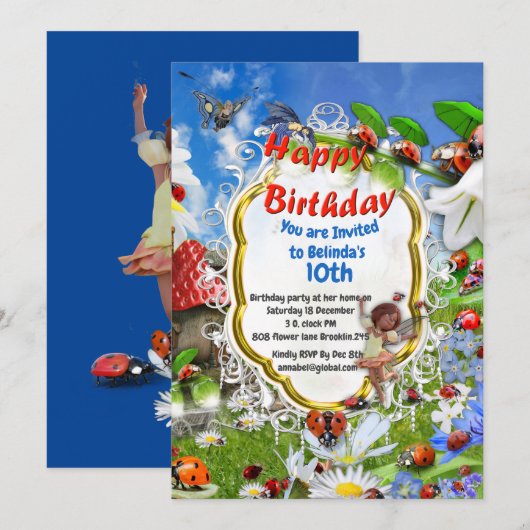 LADYBIRDS EN BUTTERFLIES KAART (Voorkant / Achterkant)