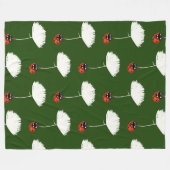 Ladybirds, Fleece Deken Rood Ladybug Illustratie (Voorkant (Horizontaal))