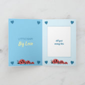 Ladybirds nieuwe baby gefeliciteerd blauw kaart (Binnen)