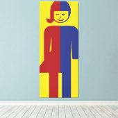 Ladyboy/Tomboy Toilet ⚠ Thai Sign ⚠ Canvas Afdruk (Insitu (Houten vloer))